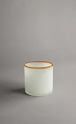 Candle holder M - Harmony (white/amber)