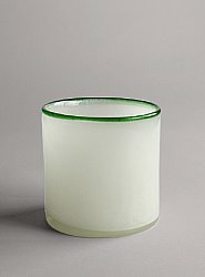 Candle holder M - Harmony (white/green)