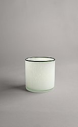Candle holder M - Harmony (white/dark green)