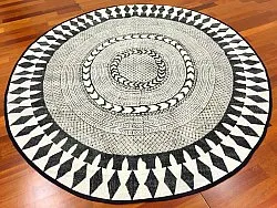 Round rugs - Marrakech (round) (black/grey/white)