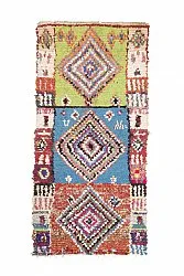 Moroccan Berber rug Boucherouite 205 x 100 cm