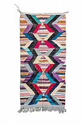 Moroccan Berber rug Boucherouite 140 x 290 cm