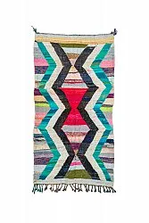 Moroccan Berber rug Boucherouite 140 x 260 cm