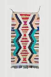 Moroccan Berber rug Boucherouite 140 x 265 cm