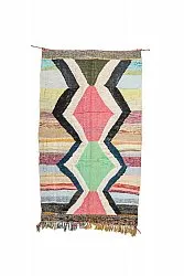 Moroccan Berber rug Boucherouite 135 x 215 cm