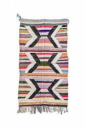 Moroccan Berber rug Boucherouite 125 x 230 cm