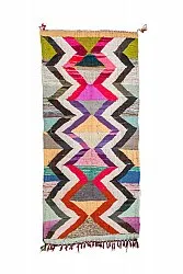 Moroccan Berber rug Boucherouite 140 x 305 cm