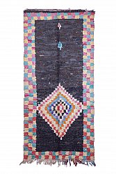 Moroccan Berber rug Boucherouite 295 x 140 cm