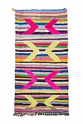 Moroccan Berber rug Boucherouite 135 x 260 cm
