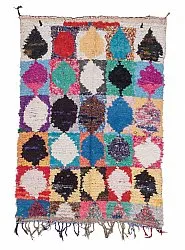 Moroccan Berber rug Boucherouite 210 x 130 cm