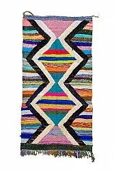 Moroccan Berber rug Boucherouite 135 x 245 cm