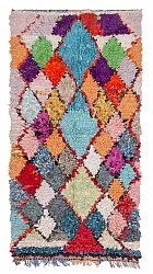 Moroccan Berber rug Boucherouite 215 x 110 cm