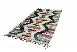 Moroccan Berber rug Boucherouite 125 x 265 cm