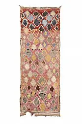 Moroccan Berber rug Boucherouite 255 x 100 cm