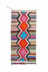 Moroccan Berber rug Boucherouite 130 x 260 cm