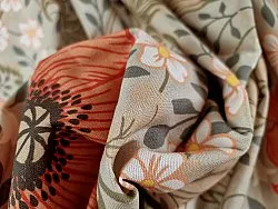 Cotton curtain - Poppy (beige)