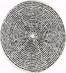 Round rug - Brussels Swirl (black)