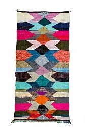 Moroccan Berber rug Boucherouite 145 x 295 cm