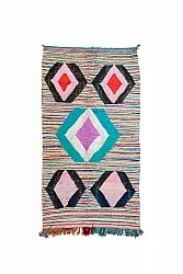 Moroccan Berber rug Boucherouite 140 x 255 cm