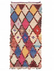Moroccan Berber rug Boucherouite 210 x 95 cm