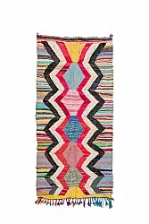 Moroccan Berber rug Boucherouite 125 x 265 cm