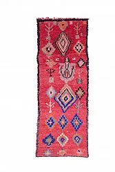 Moroccan Berber rug Boucherouite 240 x 90 cm