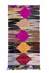 Moroccan Berber rug Boucherouite 130 x 275 cm