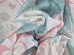 Cotton tablecloth - Serena (turquoise/pink)