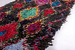 Moroccan Berber rug Boucherouite 255 x 110 cm