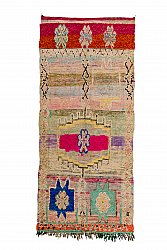 Moroccan Berber rug Boucherouite 260 x 110 cm