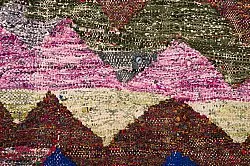 Moroccan Berber rug Boucherouite 125 x 245 cm