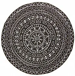 Round rug - Brussels Diamond (black)
