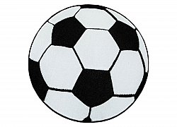 Childrens rugs - Atlas Football (black-white)