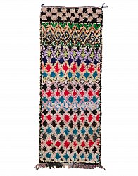 Moroccan Berber rug Boucherouite 220 x 85 cm