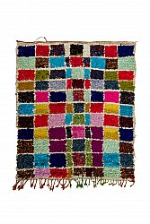 Moroccan Berber rug Boucherouite 190 x 160 cm