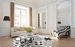 Round rug - Avent (beige/black)
