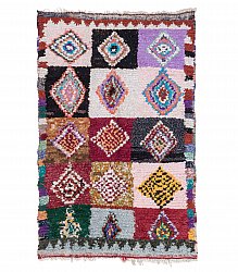 Moroccan Berber rug Boucherouite 205 x 120 cm