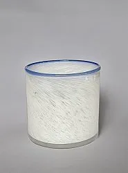 Candle holder M - Harmony (white/sky blue)