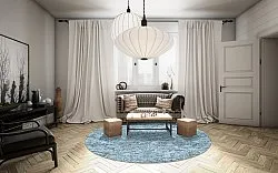 Round rug - Valenza (blue)