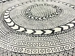 Round rugs - Marrakech (round) (black/grey/white)