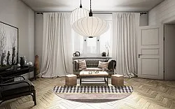 Round rug - Esme (brown/multi)