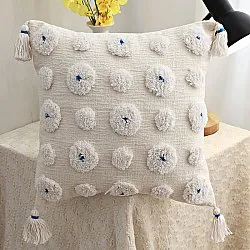 Kuddfodral - Boho Flower (blue)