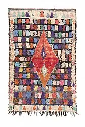 Moroccan Berber rug Boucherouite 195 x 125 cm