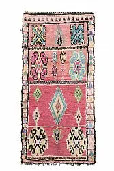 Moroccan Berber rug Boucherouite 240 x 105 cm