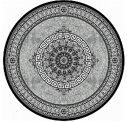 Round rug - Amer (black/white)