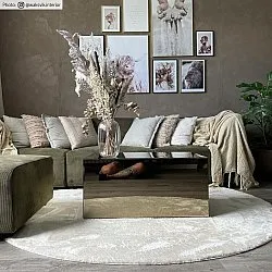 Round rugs - Aranga Super Soft Fur (beige)