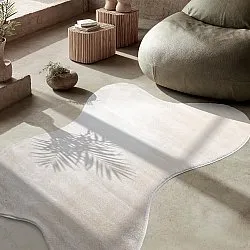 Asymmetric Wavy Shaggy Rug - Aranga Super Soft Fur (beige)