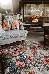 Cushion cover - Poppy (black)
