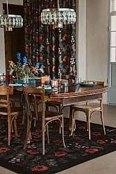 Cotton curtain - Poppy (black)