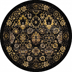 Round rug - Fernana (black/gold)